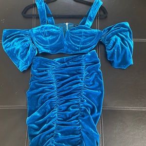 Fashion nova velvet skirt set